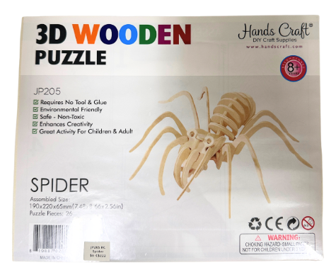 DIY 3D Wooden Puzzle Spider